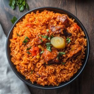 Jollof Rice Stewed Beef/chicken
