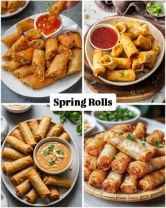 Combo of Spring rolls, Chicken Lemongrass, Shrimp Dumplings or Samosa (25 pcs. each)