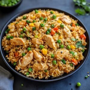 Chinese Fried Rice w/ Chicken & Beef (Big Foil Pan)