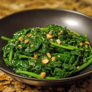 Fresh Baby Spinach w/Roasted Garlic
